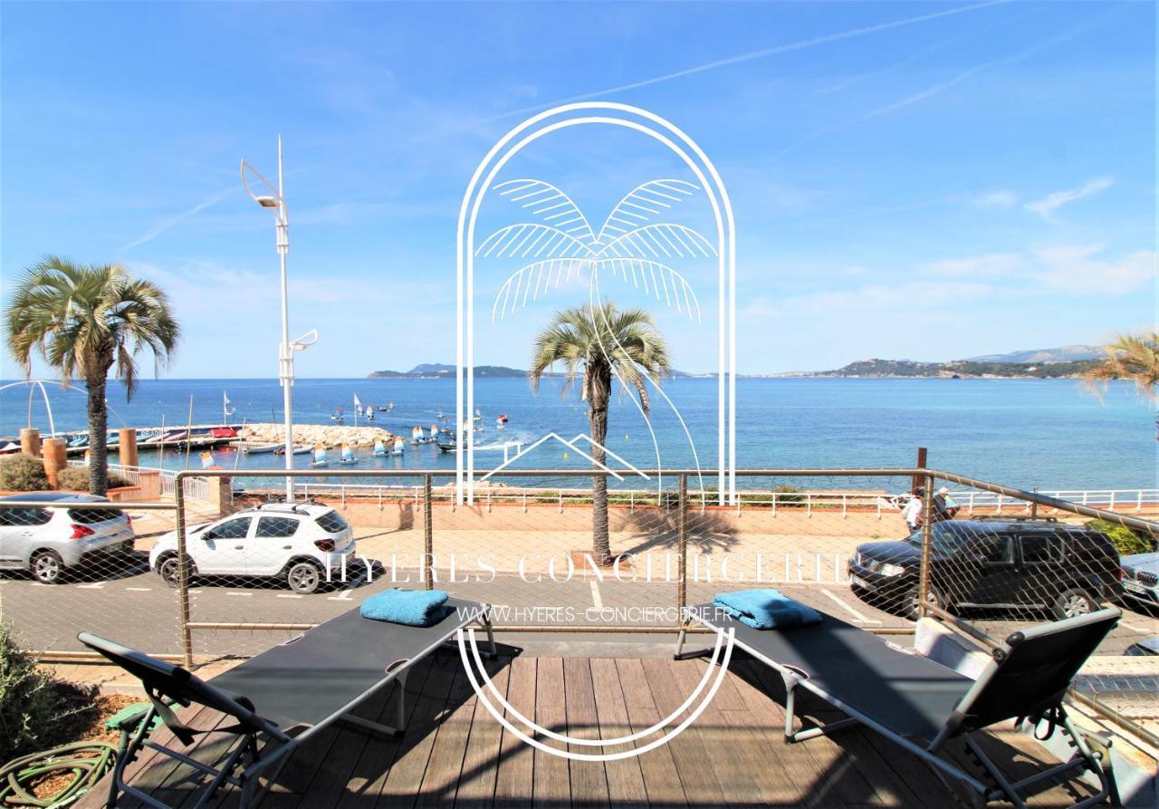 Villa Antoine Appartement Rdj Vue Mer Clim Wifi Parking Plage 50M La Garonne Le Pradet Kültér fotó