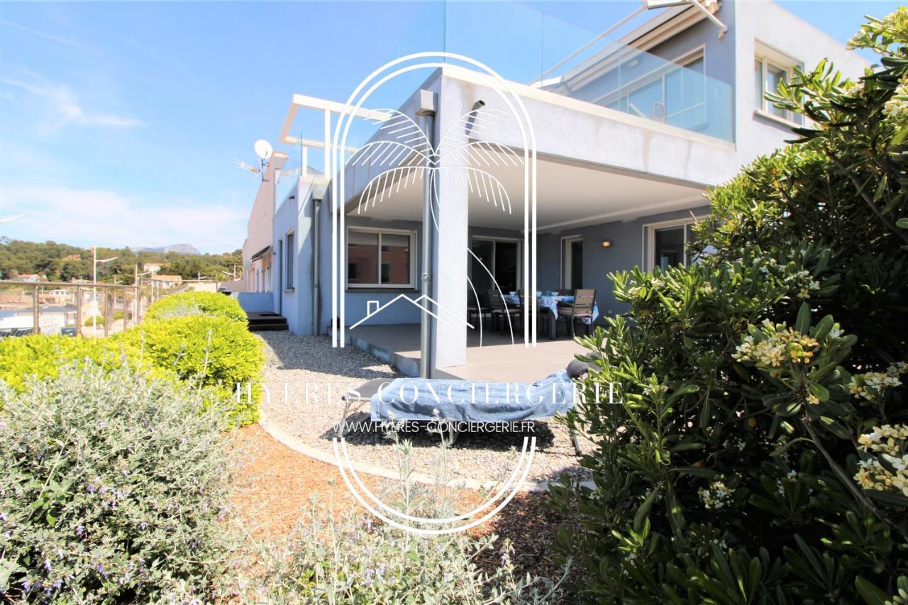 Villa Antoine Appartement Rdj Vue Mer Clim Wifi Parking Plage 50M La Garonne Le Pradet Kültér fotó