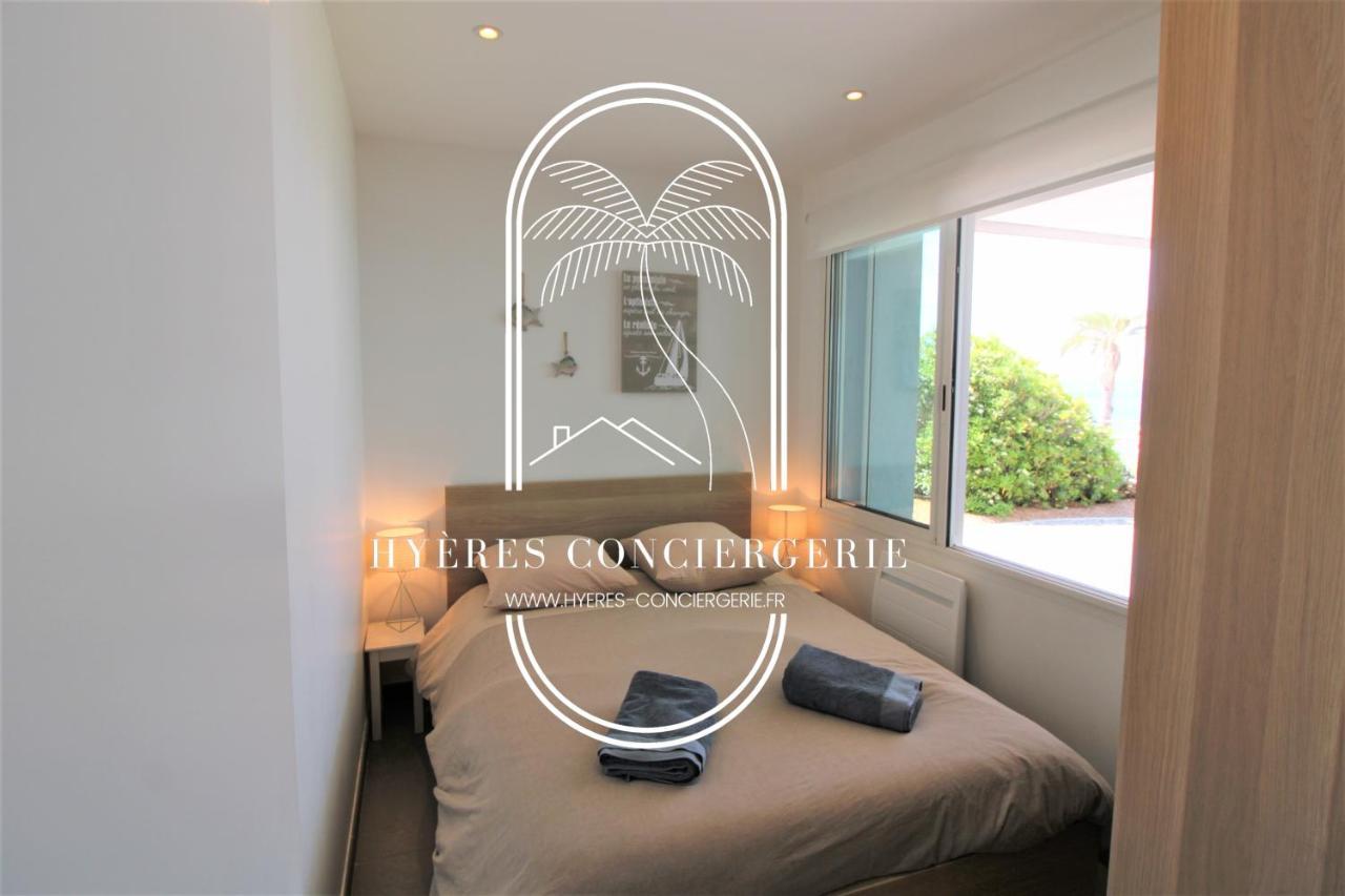 Villa Antoine Appartement Rdj Vue Mer Clim Wifi Parking Plage 50M La Garonne Le Pradet Kültér fotó