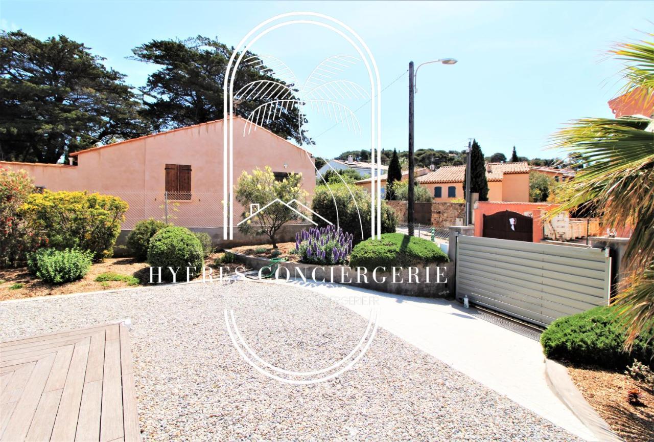 Villa Antoine Appartement Rdj Vue Mer Clim Wifi Parking Plage 50M La Garonne Le Pradet Kültér fotó