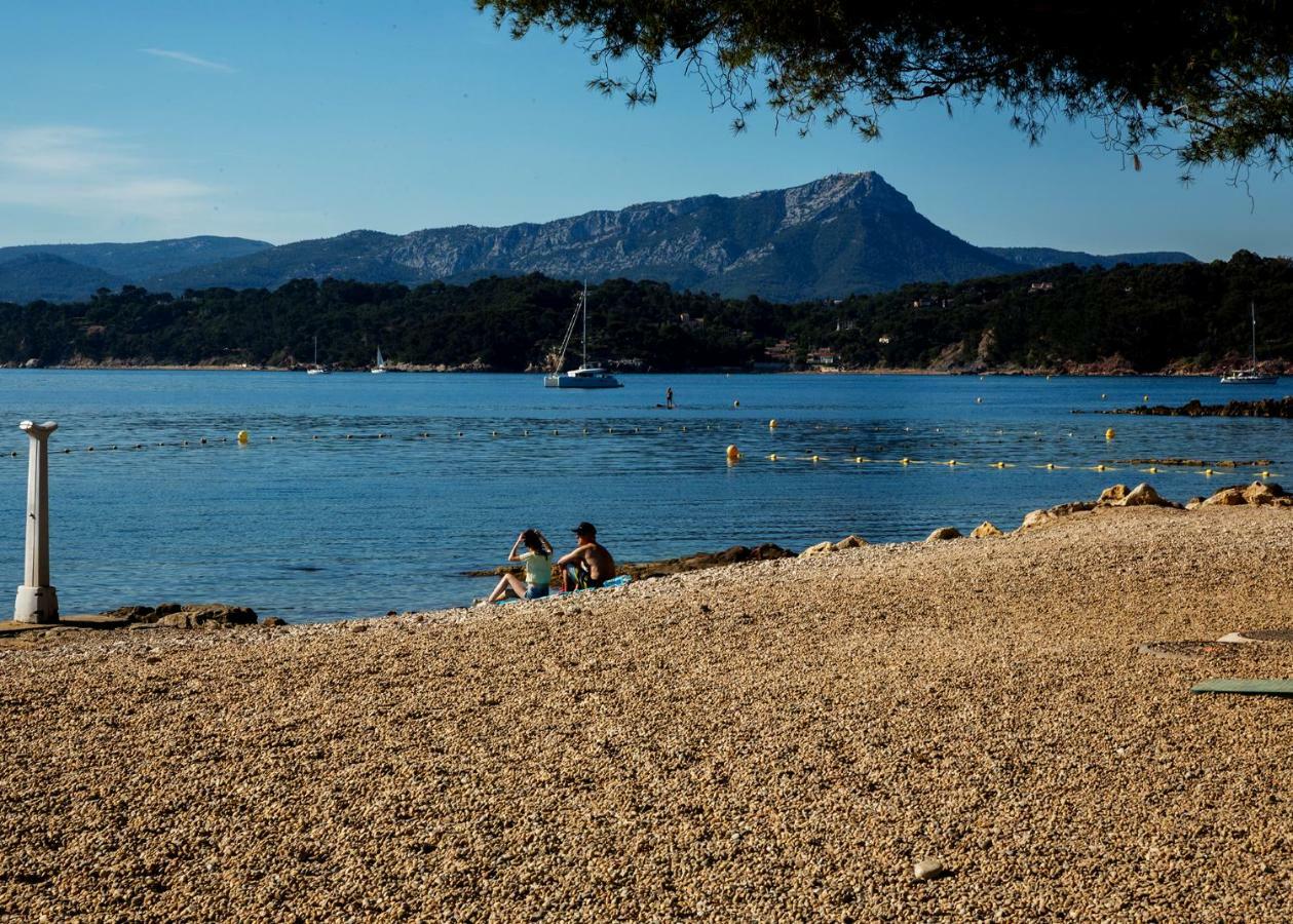 Villa Antoine Appartement Rdj Vue Mer Clim Wifi Parking Plage 50M La Garonne Le Pradet Kültér fotó